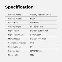 Load image into Gallery viewer, Creality Nebula Camera
