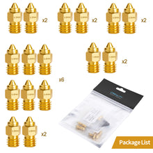 Load image into Gallery viewer, Creality 16Pcs Extruder MK Brass Nozzle For Ender 3/CR 6 SE
