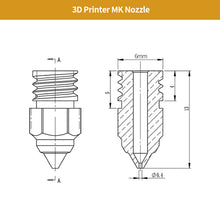 Load image into Gallery viewer, Creality 16Pcs Extruder MK Brass Nozzle For Ender 3/CR 6 SE

